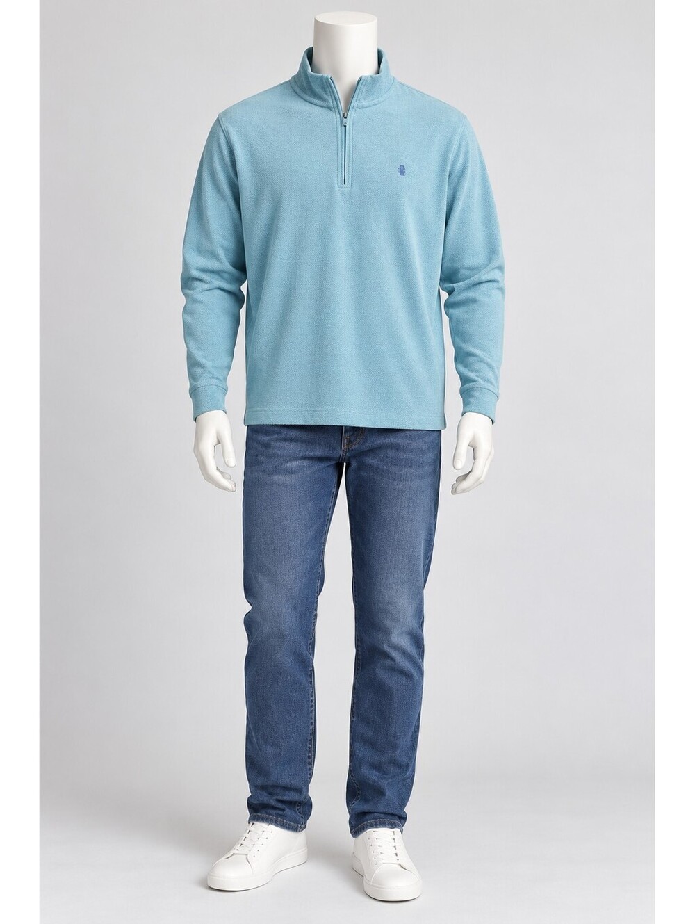 IZOD Men's Light Blue Half-Zip Pullover Sweater XL